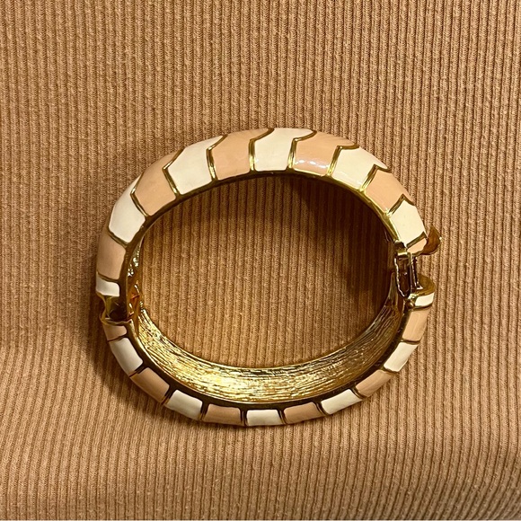 J Crew Bangle Beige & White - Picture 4 of 6
